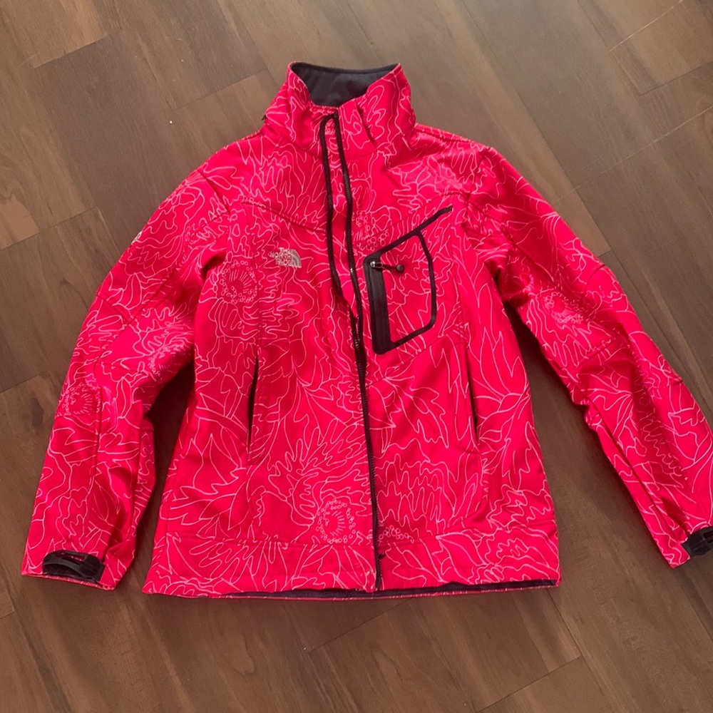 The North Face red patterned Gore-Tex XCR summit series jacket